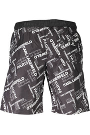CALÇÕES DE BANHO COM ATACADORES KARL LAGERFELD BEACHWEAR HOMEM PRETOS