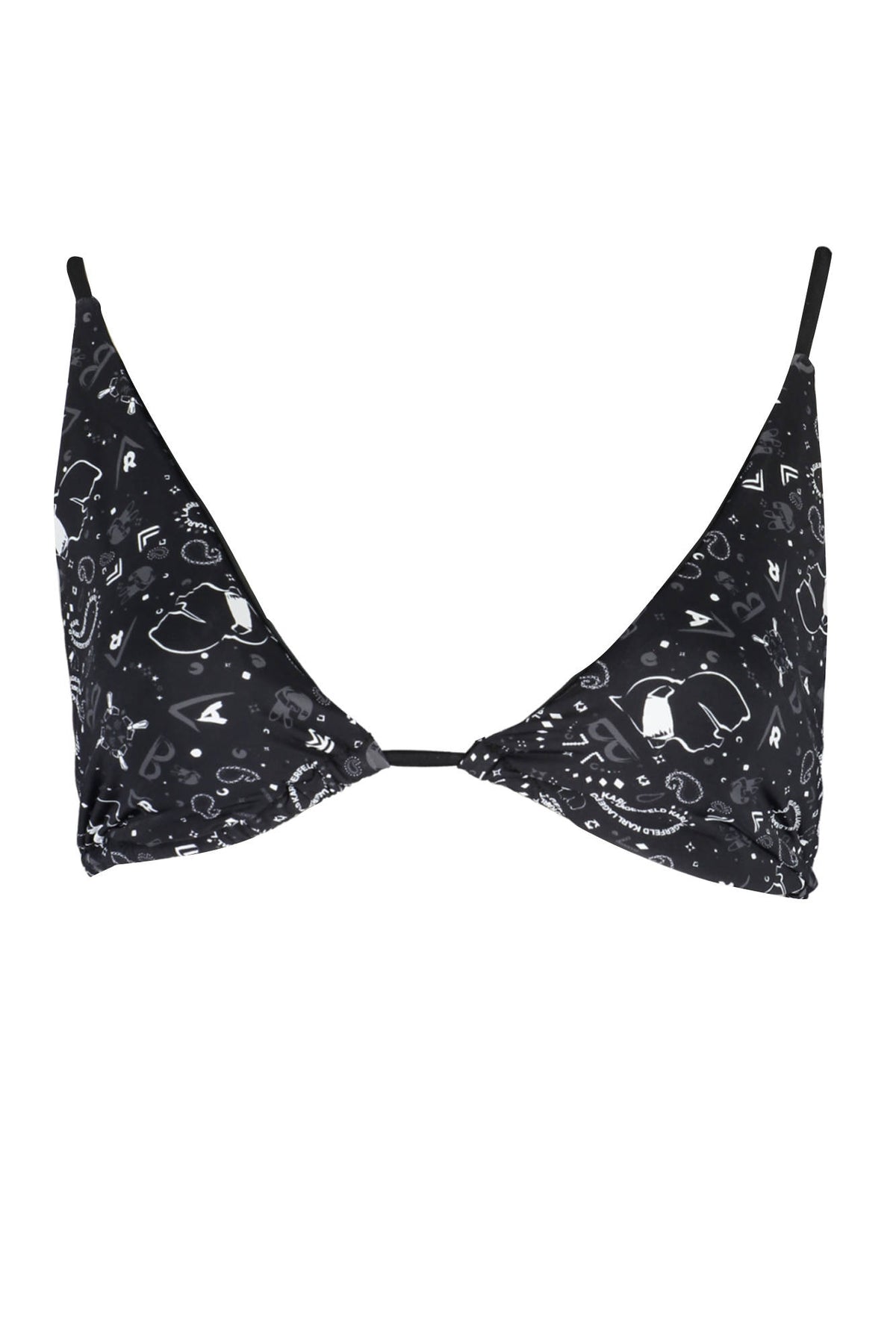 CALÇÕES DE BANHO COM ATACADORES KARL LAGERFELD BEACHWEAR MULHER PRETOS