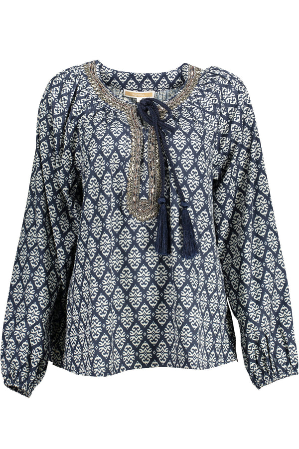 CAMISA MANGA COMPRIDA KOCCA AZUL MULHER