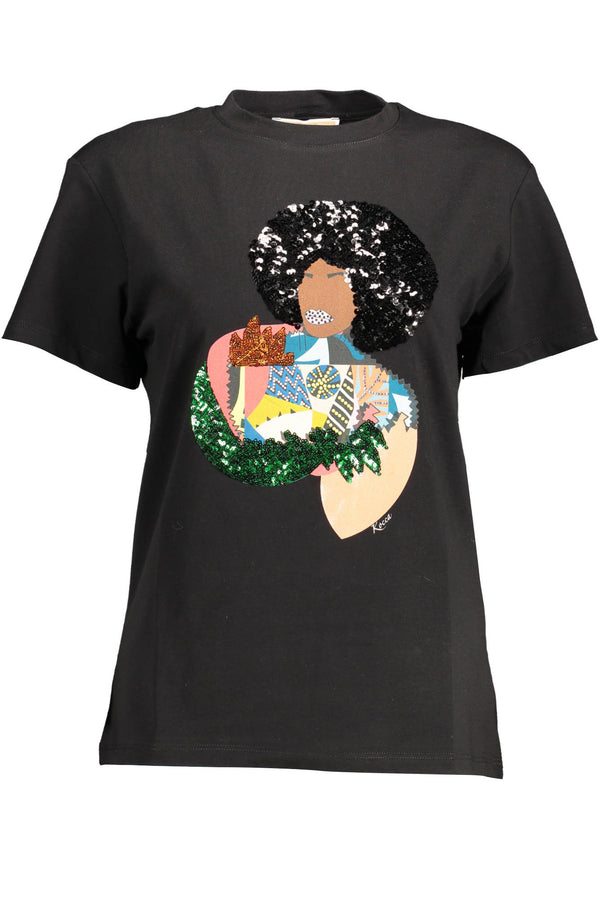 T-SHIRT DE MANGA CURTA FEMININA KOCCA PRETA