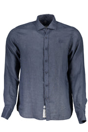 CAMISA EM LINHO LA MARTINA HOMEM AZUL