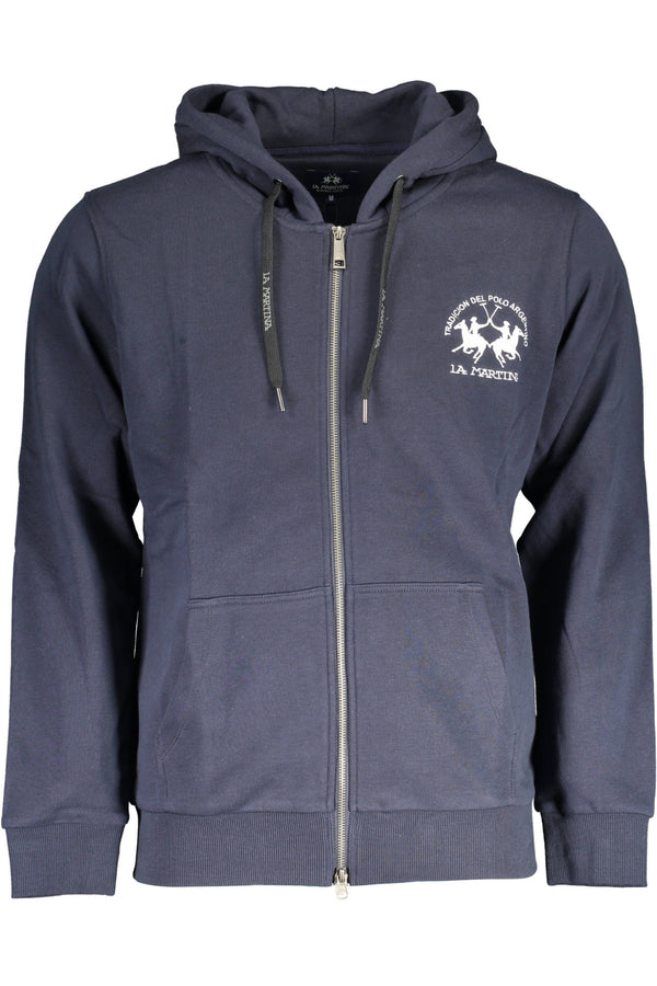 CAMISOLA COM ZÍPER AZUL PARA HOMEM LA MARTINA