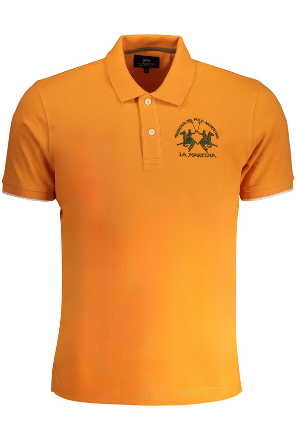 CAMISA POLO LA MARTINA HOMEM LARANJA DE MANGA CURTA