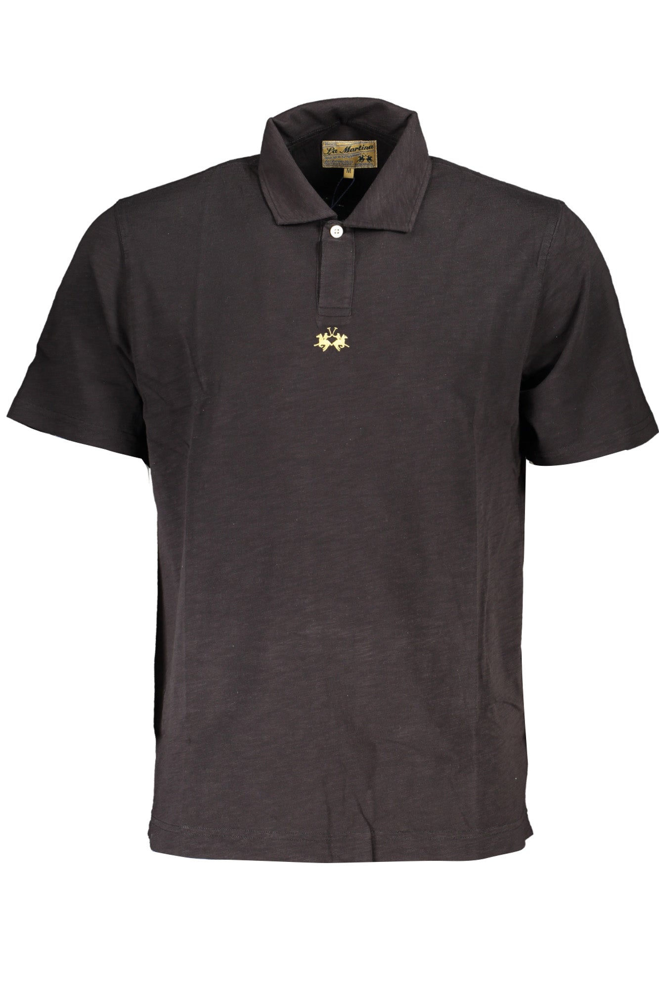 MEN'S LA MARTINA BLACK SHORT-SLEEVED POLO SHIRT