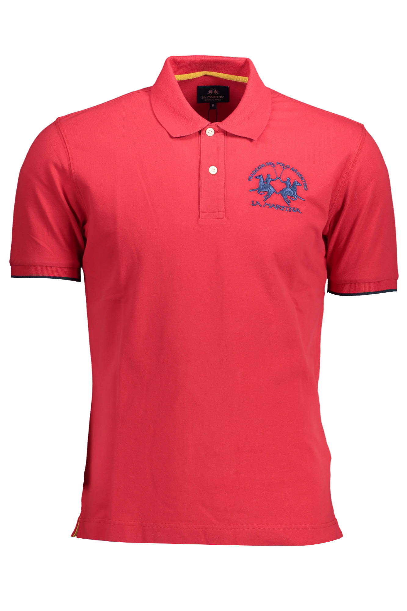 MEN'S RED LA MARTINA SHORT-SLEEVED POLO SHIRT