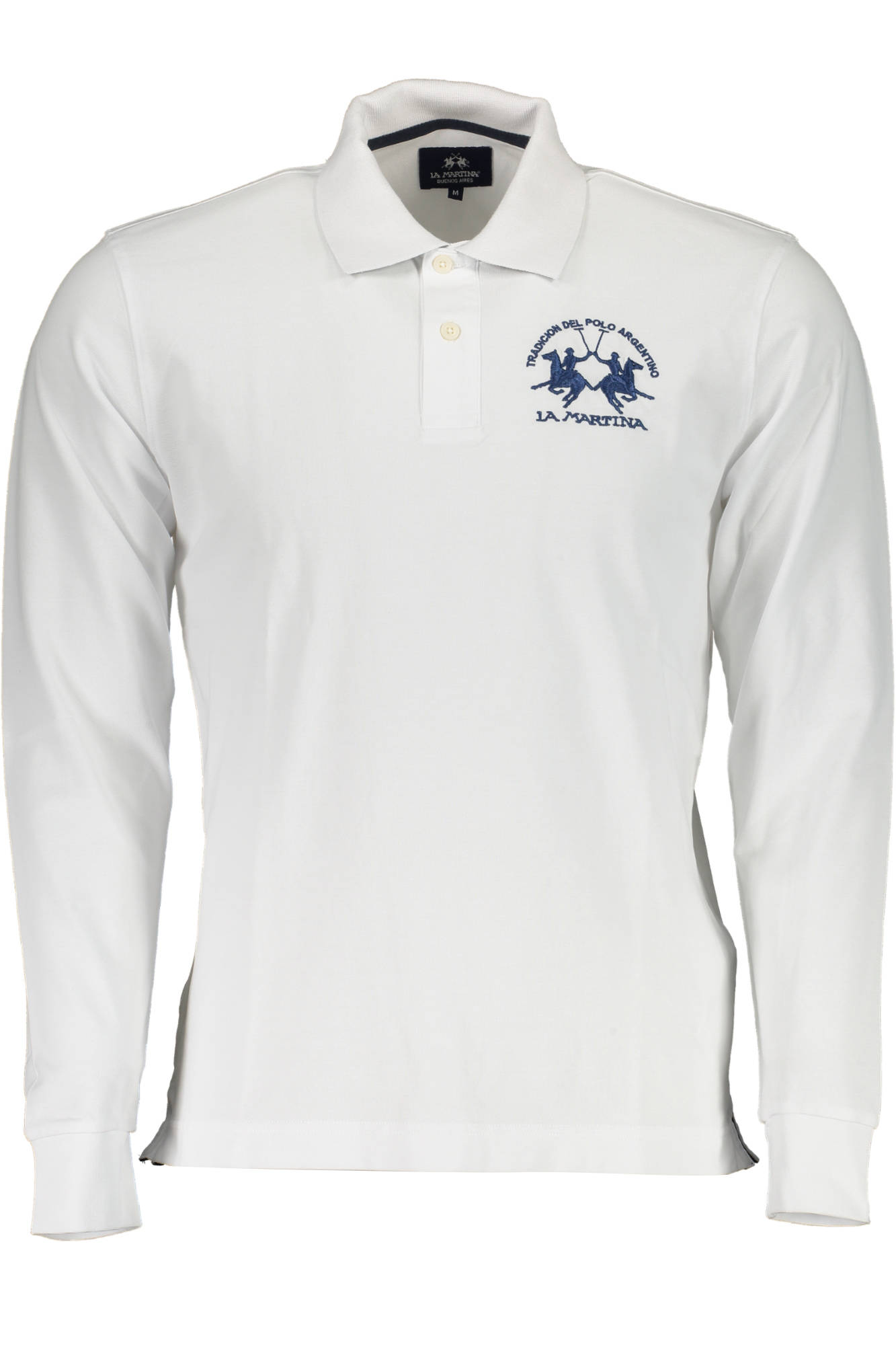 LA MARTINA WHITE LONG-SLEEVED POLO SHIRT FOR MEN
