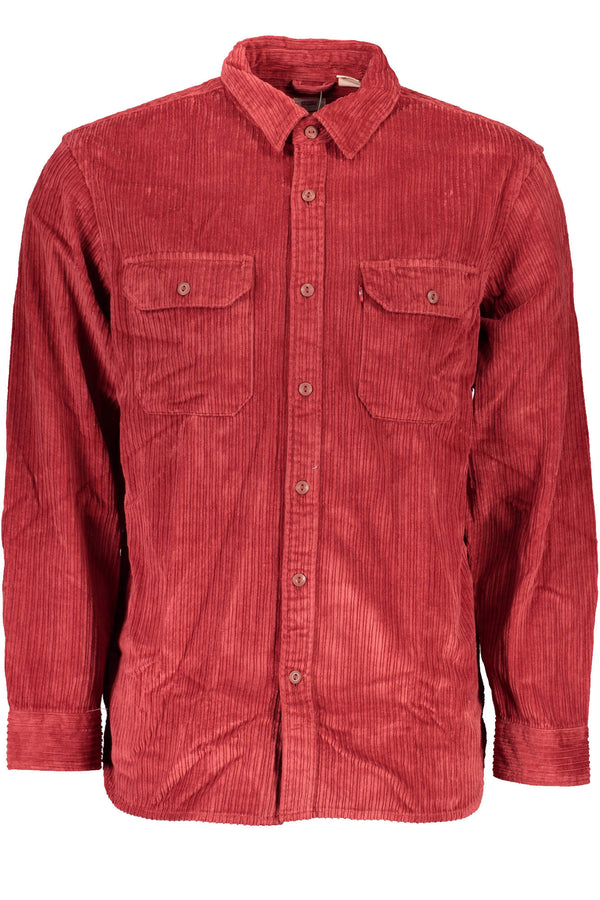 CAMISA LEVI'S MASCULINA VERMELHA DE MANGA COMPRIDA