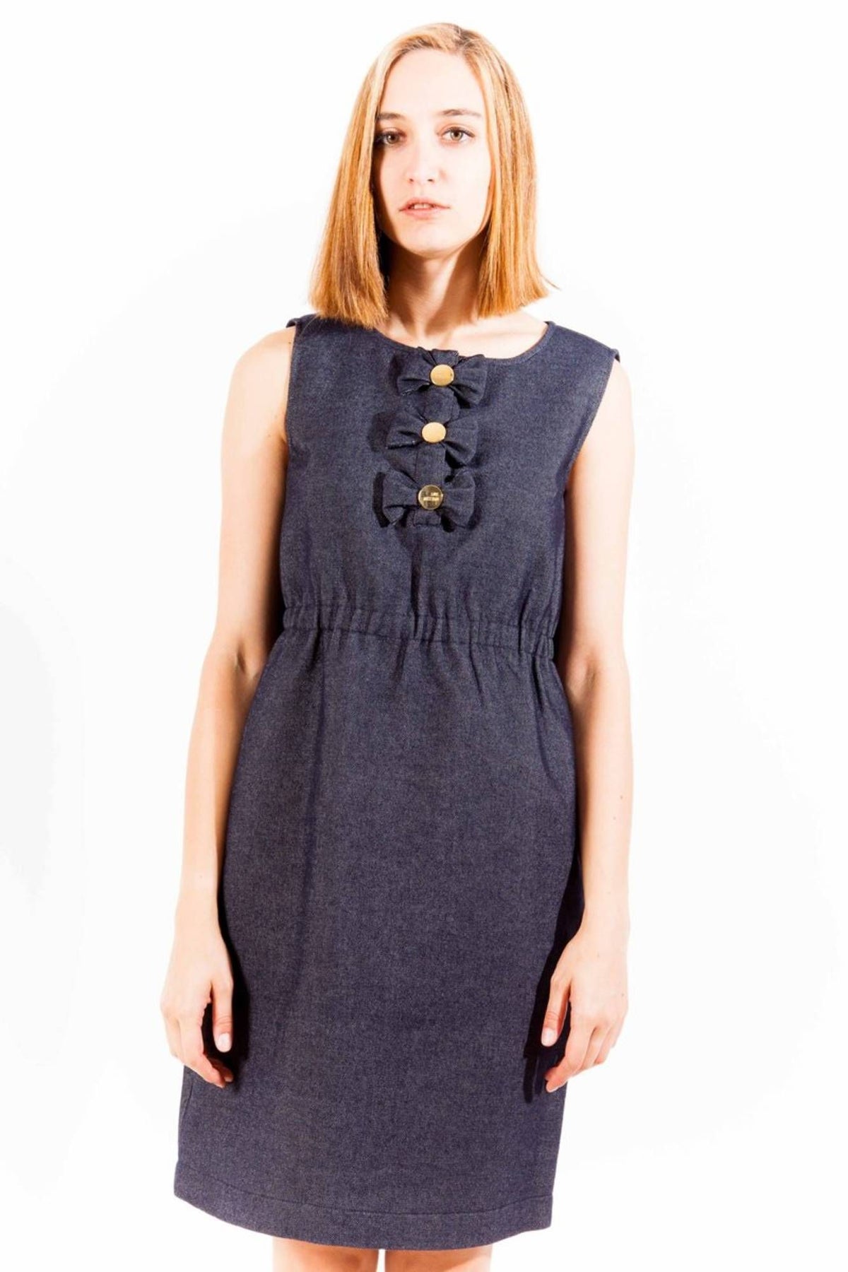 LOVE MOSCHINO WOMEN'S SHORT DRESS BLUE