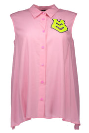 CAMISA COM LOGÓTIPO LOVE MOSCHINO MULHER ROSA