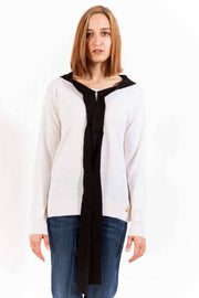 WOMEN'S WHITE LOVE MOSCHINO SWEATER