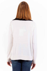WOMEN'S WHITE LOVE MOSCHINO SWEATER