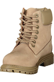BOTINS EM COURO LUMBERJACK MULHER BEGES