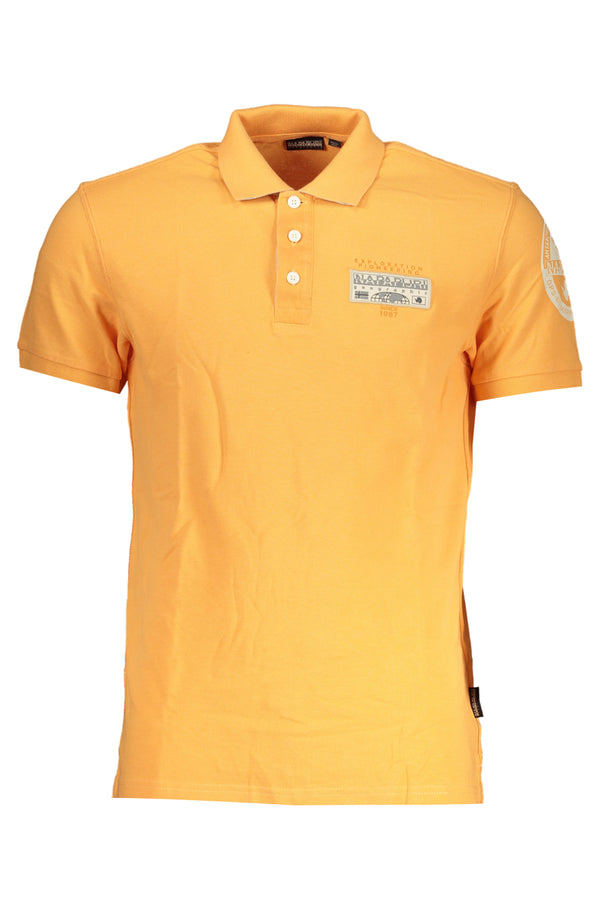 CAMISA POLO LARANJA DE MANGA CURTA MASCULINA NAPAPIJRI
