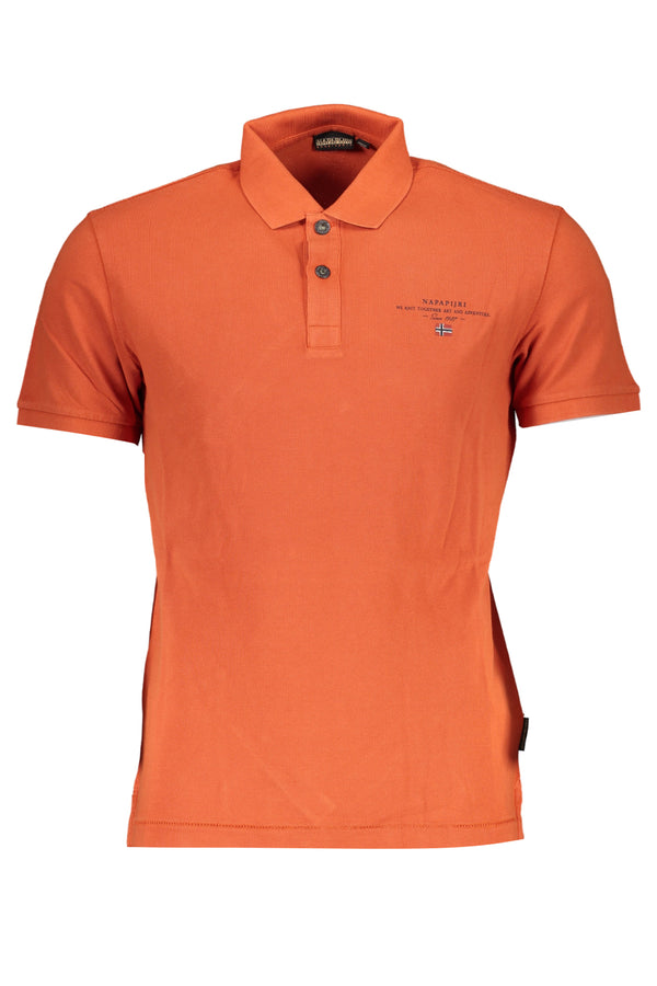 CAMISA POLO LARANJA DE MANGA CURTA MASCULINA NAPAPIJRI