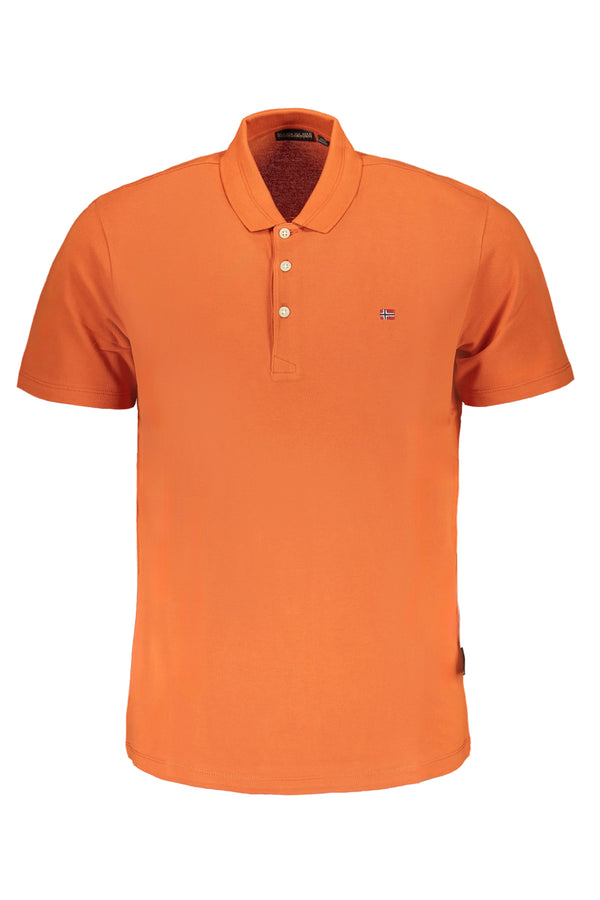 CAMISA POLO LARANJA DE MANGA CURTA MASCULINA NAPAPIJRI