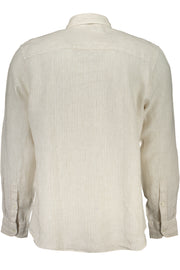 MEN'S BEIGE NORTH SAILS LONG SLEEVE SHIRT