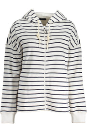 NORTH SAILS WOMEN'S WHITE SWEATER WITH ZIP