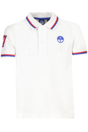 WHITE SHORT SLEEVE NORTH SAILS POLO SHIRT FOR KIDS