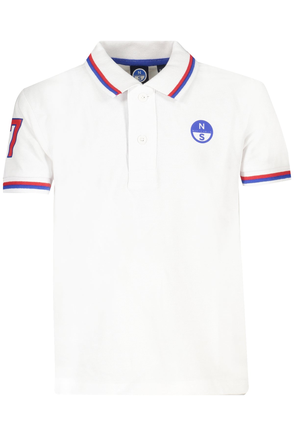 WHITE SHORT SLEEVE NORTH SAILS POLO SHIRT FOR KIDS
