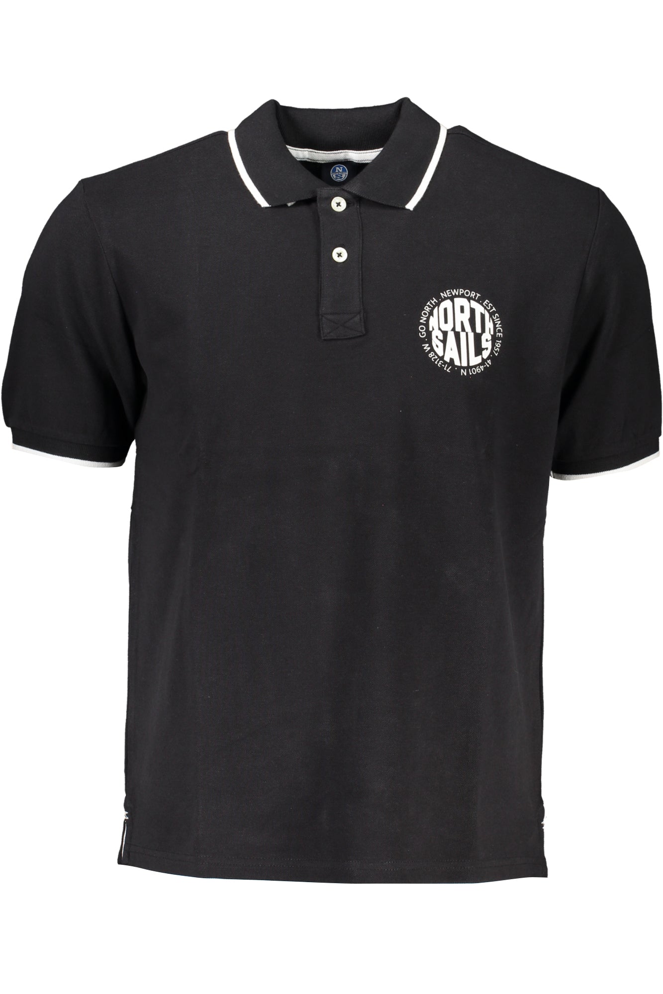 NORTH SAILS MEN'S BLACK SHORT SLEEVE POLO SHIRT