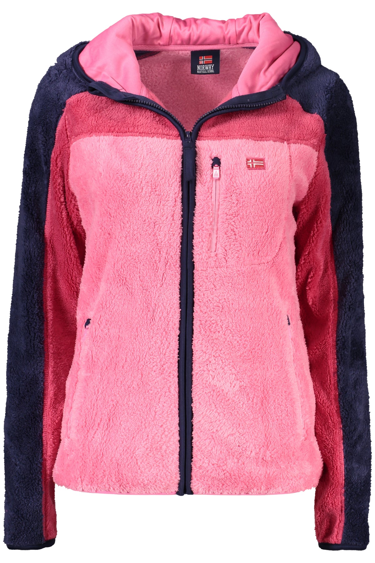 BLUSÃO COM CAPUZ NORWAY 1963 MULHER ROSA