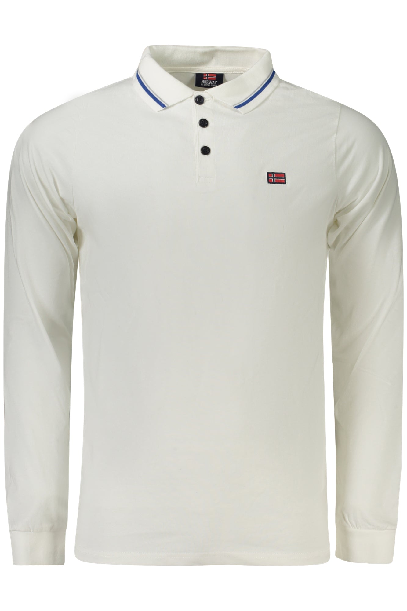 NORWAY 1963 LONG SLEEVE POLO SHIRT WHITE