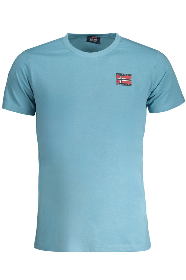 NORUEGA 1963 CAMISETA AZUL DE MANGA CURTA MASCULINA