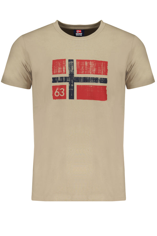NORUEGA 1963 CAMISETA DE MANGA CURTA MASCULINA BEGE
