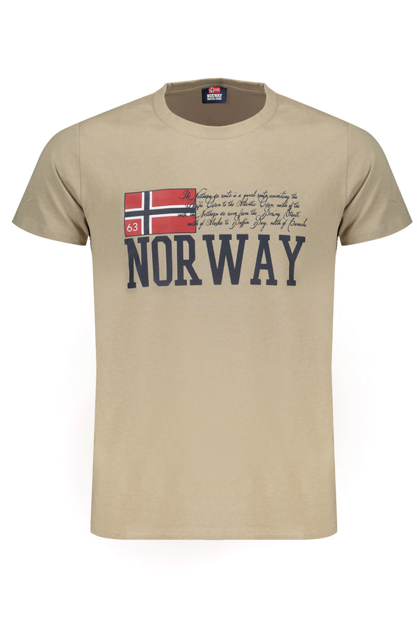 NORUEGA 1963 CAMISETA DE MANGA CURTA MASCULINA BEGE