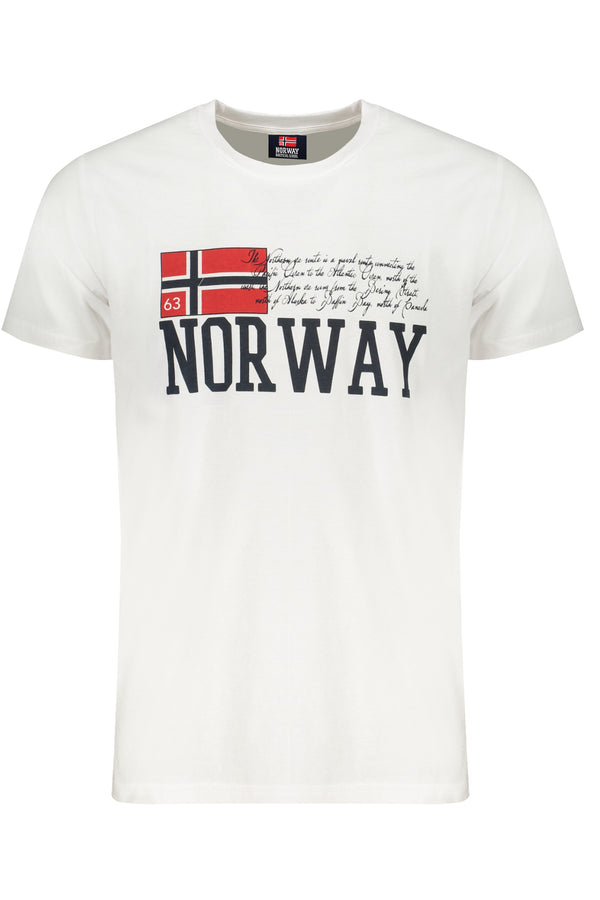 NORUEGA 1963 CAMISETA BRANCA DE MANGA CURTA MASCULINA