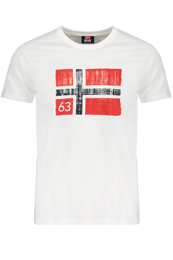 NORUEGA 1963 CAMISETA BRANCA DE MANGA CURTA MASCULINA
