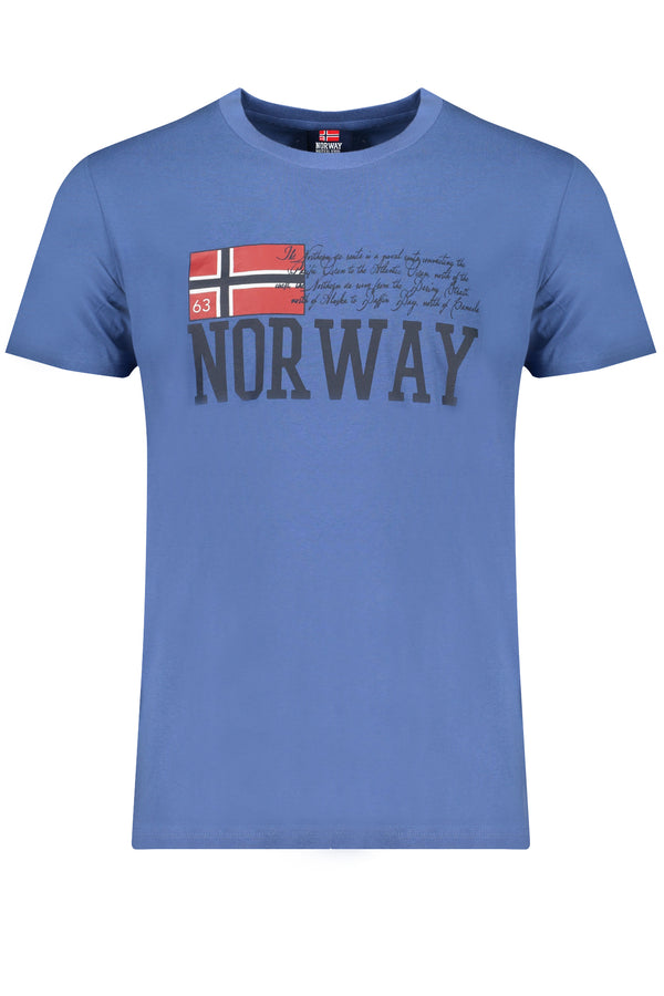 NORUEGA 1963 CAMISETA DE MANGA CURTA MASCULINA AZUL