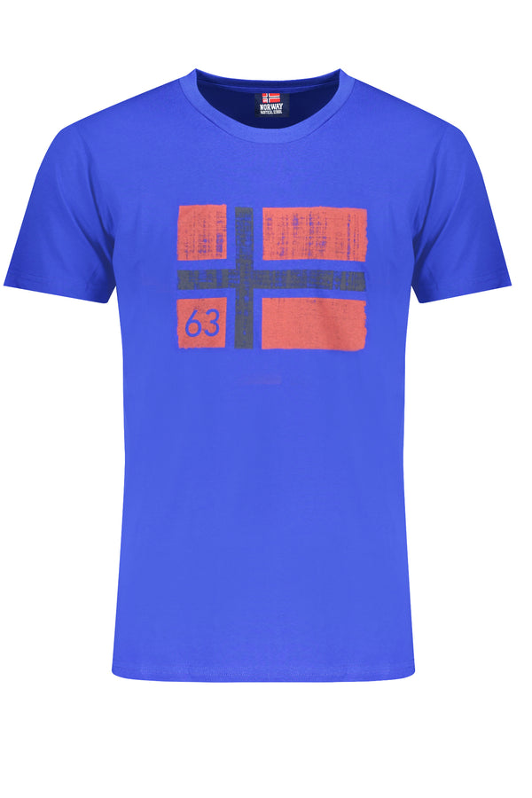 NORUEGA 1963 CAMISETA DE MANGA CURTA MASCULINA AZUL