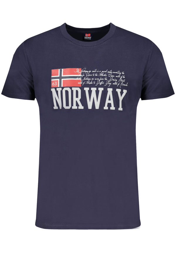 NORUEGA 1963 CAMISETA DE MANGA CURTA MASCULINA AZUL