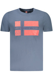 T-SHIRT EM ALGODÃO NORWAY 1963 HOMEM AZUL