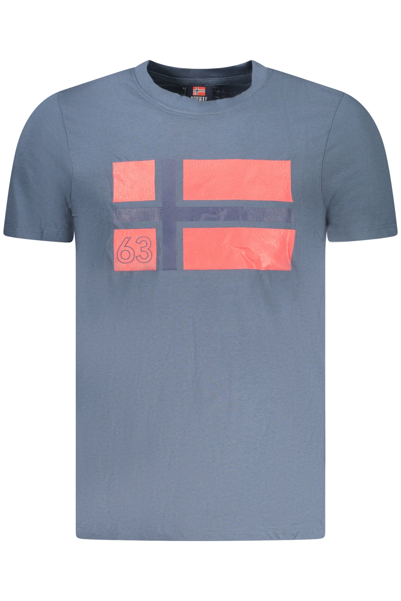 T-SHIRT EM ALGODÃO NORWAY 1963 HOMEM AZUL