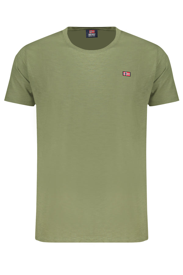 NORUEGA 1963 VERDE MASCULINO MANGA CURTA T-SHIRT