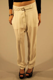 WOMEN'S WHITE TROUSERS PATRIZIA PEPE