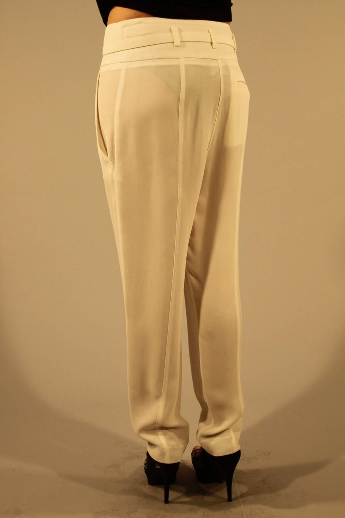 WOMEN'S WHITE TROUSERS PATRIZIA PEPE