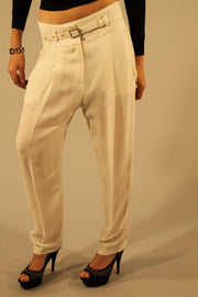 WOMEN'S WHITE TROUSERS PATRIZIA PEPE
