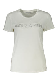 T-SHIRT EM ALGODÃO PATRIZIA PEPE MULHER BRANCA