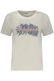 T-SHIRT EM ALGODÃO PEPE JEANS MULHER BRANCA