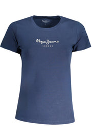 T-SHIRT EM ALGODÃO PEPE JEANS MULHER AZUL