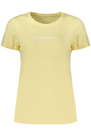 T-SHIRT EM ALGODÃO PEPE JEANS MULHER AMARELA
