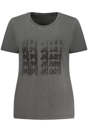 T-SHIRT EM ALGODÃO PEPE JEANS MULHER PRETA