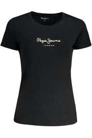 T-SHIRT EM ALGODÃO PEPE JEANS MULHER PRETA