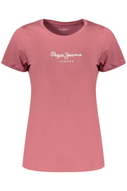 T-SHIRT EM ALGODÃO PEPE JEANS MULHER ROSA