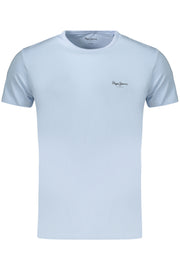 T-SHIRT EM ALGODÃO PEPE JEANS HOMEM AZUL CLARO