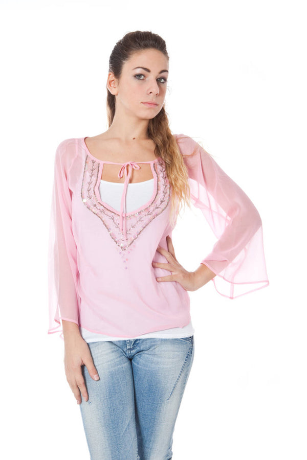 T-SHIRT MANGA COMPRIDA PHARD ROSA MULHER