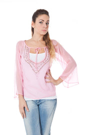 T-SHIRT COM LOGÓTIPO PHARD MULHER ROSA